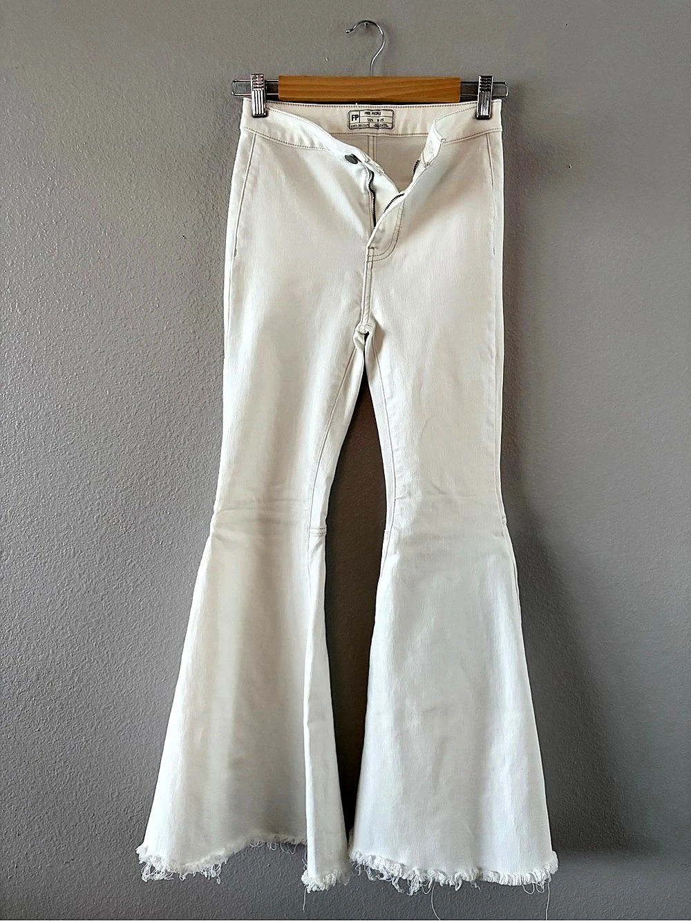 Free People Just Float On Flare Jeans White